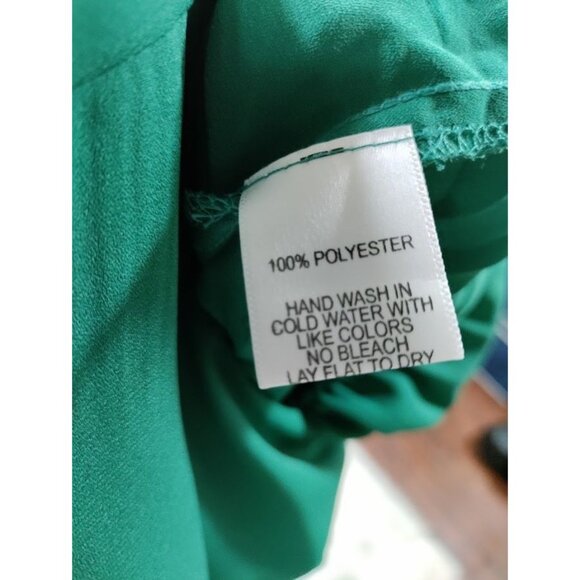 Gibson x Living in Yellow Dahlia Sleeveless Layered Romper Green Women's Size S - Picture 15 of 16